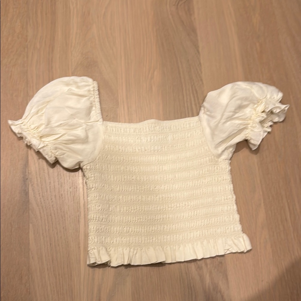 Katie J NYC Cream Puff Sleeve Top